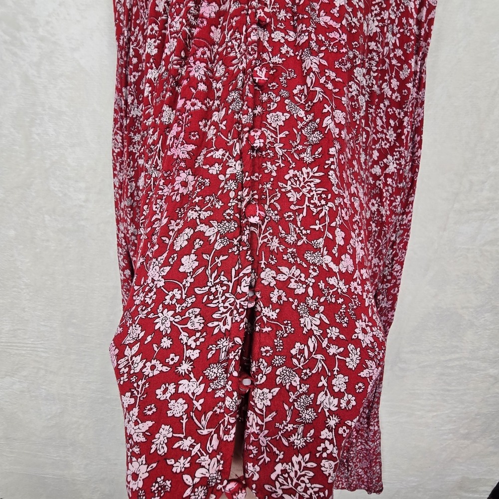 Hayden Los Angeles Floral Ruched Waist Maxi Dress Asymmetrical‎ Hem Size Medium - Picture 6 of 11